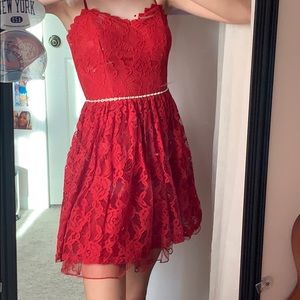 Jodi Kristopher red dress